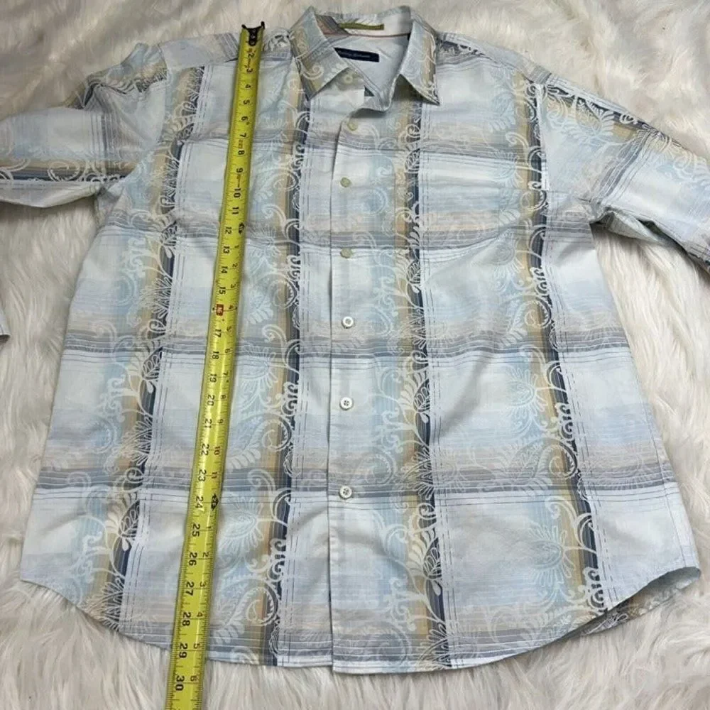 Tommy Bahama Button Up Mens Medium Paisley Long Sleeve Shirt Silk Cotton Blend - Picture 5 of 9